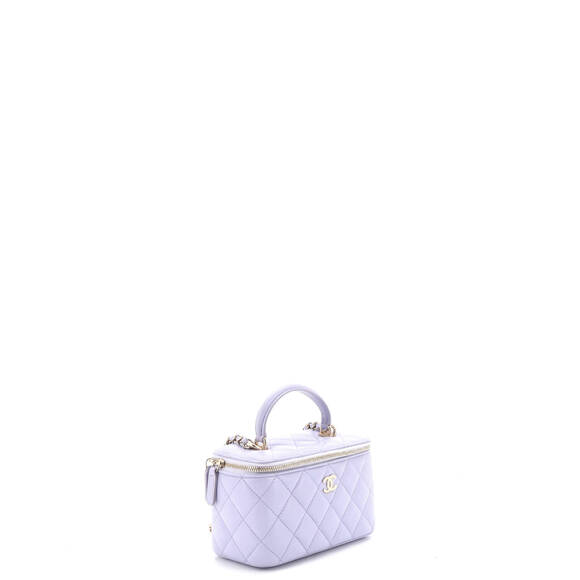 Chanel Small Classic Top Handle Vanity Case with Chain Quilted Lambskin - Picture 3 of 6